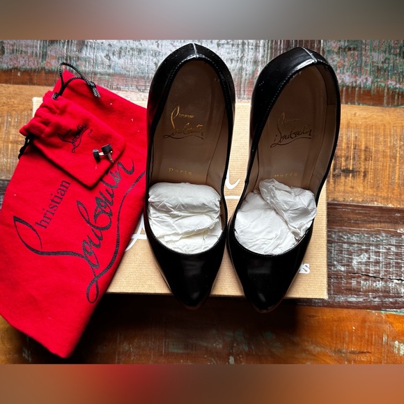 Pre-owned - CHRISTIAN LOUBOUTIN DECOLLETE 868 BLACK PATENT CALF LEATHER - Picture 3 of 10